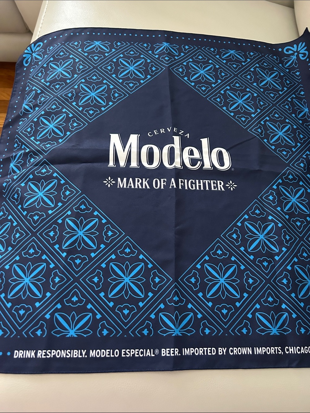 ModelCo Navy and Bright Blue Logo Bandana